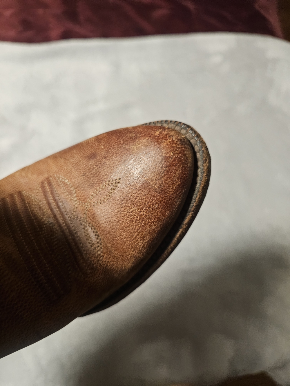 Ariat Brown Leather Embroidered Western Heeled Boots - Picture 7 of 10